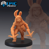 Bunny Tribe Miniature | B - Tabletop RPG & D&D miniature. Perfect for wargaming & collectors