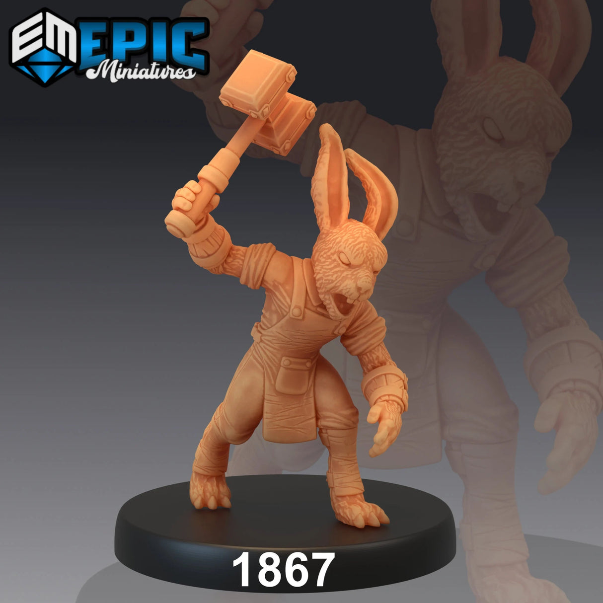 BunnyFolk Miniature | G - Tabletop RPG & D&D miniature. Perfect for wargaming & collectors