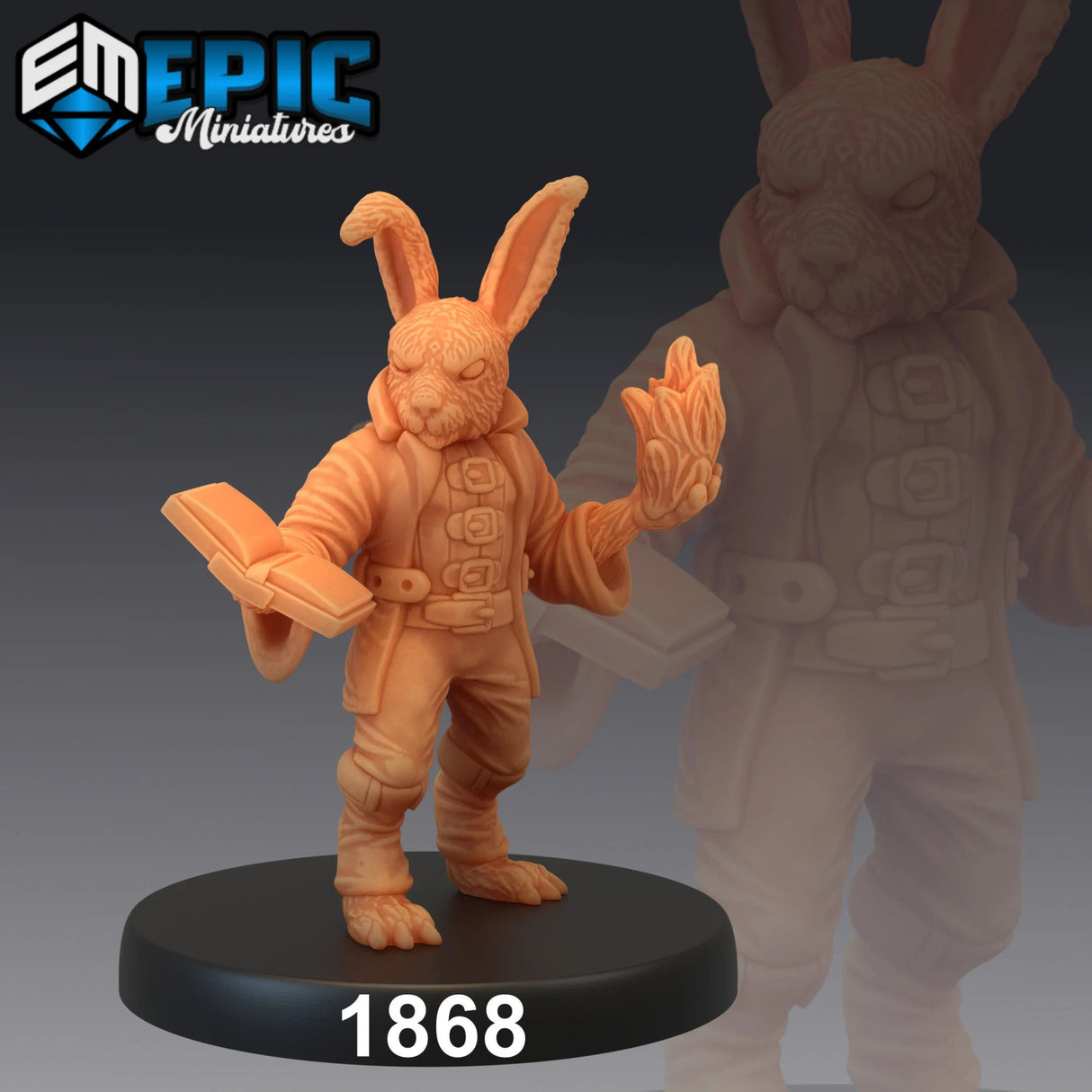 BunnyFolk Miniature | H - Tabletop RPG & D&D miniature. Perfect for wargaming & collectors