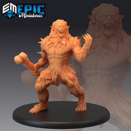 Burrowing Troll Miniature | A - Tabletop RPG & D&D miniature. Perfect for wargaming & collectors