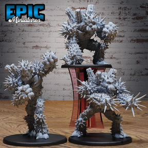 Cactus golem Miniature | Set of 3 - Tabletop RPG & D&D miniature. Perfect for wargaming & collectors