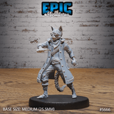Cafolk Gunner Jasper Miniature | B - Tabletop RPG & D&D miniature. Perfect for wargaming & collectors