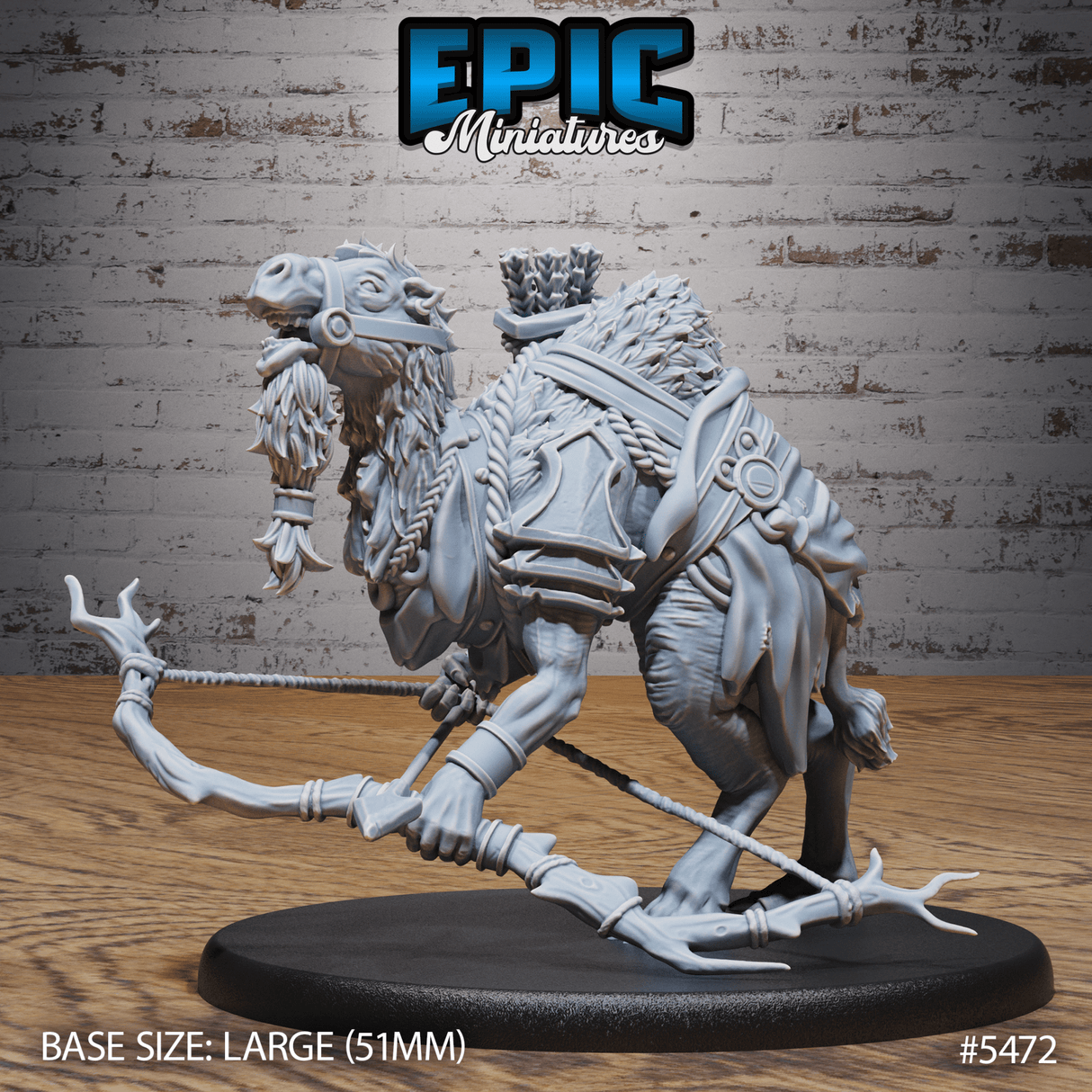 Camel Folk Warrior Miniature | A - Tabletop RPG & D&D miniature. Perfect for wargaming & collectors