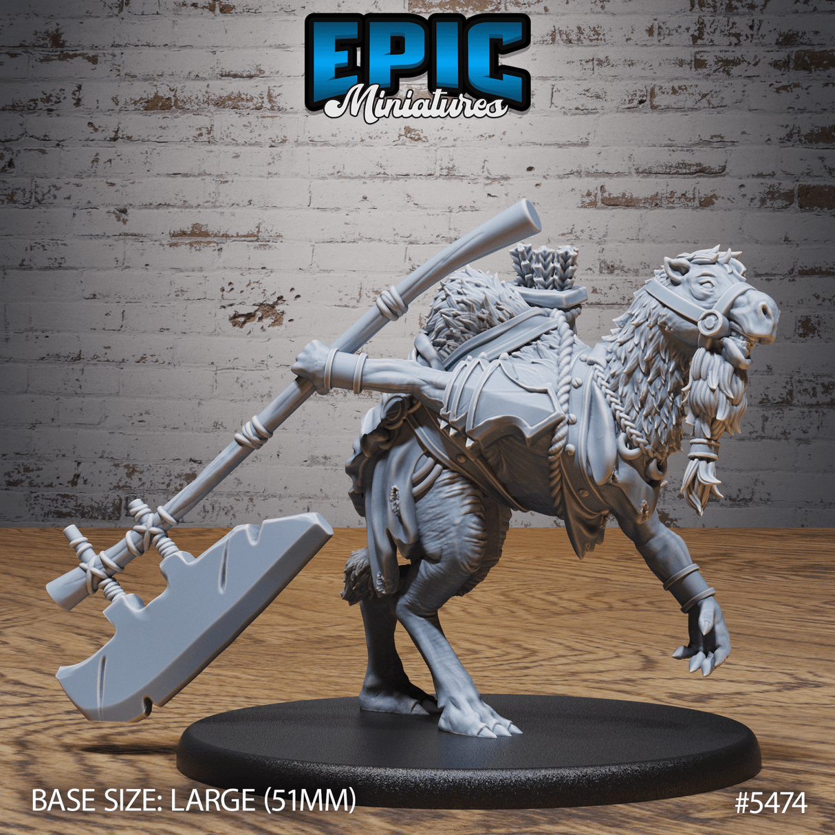 Camel Folk Warrior Miniature | C - Tabletop RPG & D&D miniature. Perfect for wargaming & collectors