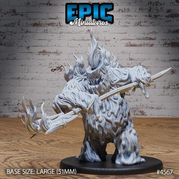 Candle Wax Golem Miniature | 4567 - Tabletop RPG & D&D miniature. Perfect for wargaming & collectors