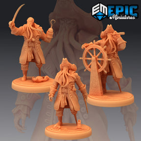 Captain Ahathid Miniature | Set of 3 - Tabletop RPG & D&D miniature. Perfect for wargaming & collectors