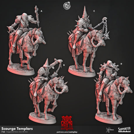 Cardinal Priest, Paladin horror Miniature | A - Tabletop RPG & D&D miniature. Perfect for wargaming & collectors