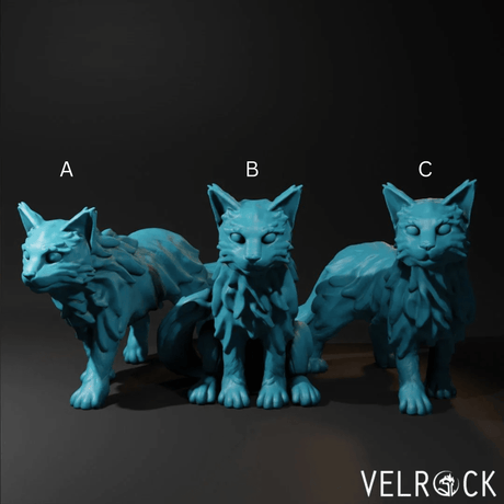 Cat Familiar Miniature | Set of 3 - Tabletop RPG & D&D miniature. Perfect for wargaming & collectors