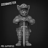 Cat Folk Knight Paladin Miniature | E - Tabletop RPG & D&D miniature. Perfect for wargaming & collectors