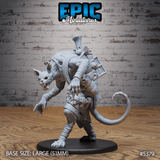 Cat Folk Zombie Miniature | A - Tabletop RPG & D&D miniature. Perfect for wargaming & collectors