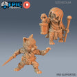 CatFolk Fighter Miniature | Set of 2 - Tabletop RPG & D&D miniature. Perfect for wargaming & collectors