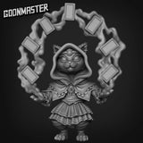 CatFolk Mage Miniature | C - Tabletop RPG & D&D miniature. Perfect for wargaming & collectors
