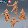 CatFolk Miniature | Set of 4 - Tabletop RPG & D&D miniature. Perfect for wargaming & collectors