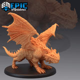 Cave Dragon Miniature | A - Tabletop RPG & D&D miniature. Perfect for wargaming & collectors