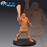 Caveman Human Miniature | C - Tabletop RPG & D&D miniature. Perfect for wargaming & collectors