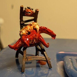 Chair Mimic Miniature | Chair - Tabletop RPG & D&D miniature. Perfect for wargaming & collectors