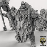 Chaos Brutes with helberds Miniature | Set of 3 - Tabletop RPG & D&D miniature. Perfect for wargaming & collectors