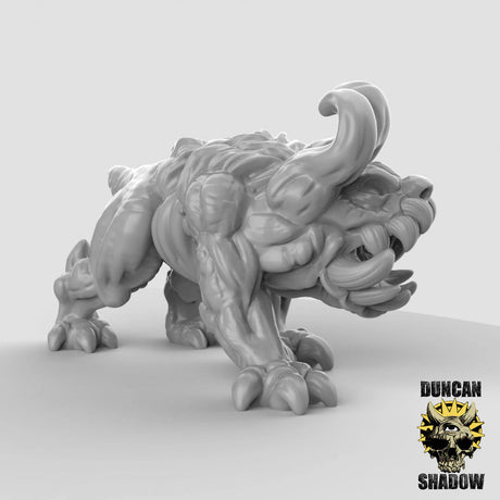 Chaos Hound Miniature | C - Tabletop RPG & D&D miniature. Perfect for wargaming & collectors
