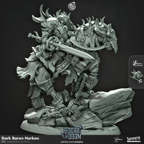 Chaos Knights bundle Miniature | Baron Harkon - Tabletop RPG & D&D miniature. Perfect for wargaming & collectors