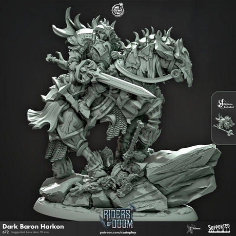 Chaos Knights bundle Miniature | Baron Harkon - Tabletop RPG & D&D miniature. Perfect for wargaming & collectors