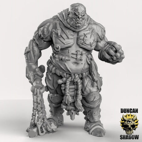 Chaos Ogre, Scarred Ones Miniature | C - Tabletop RPG & D&D miniature. Perfect for wargaming & collectors