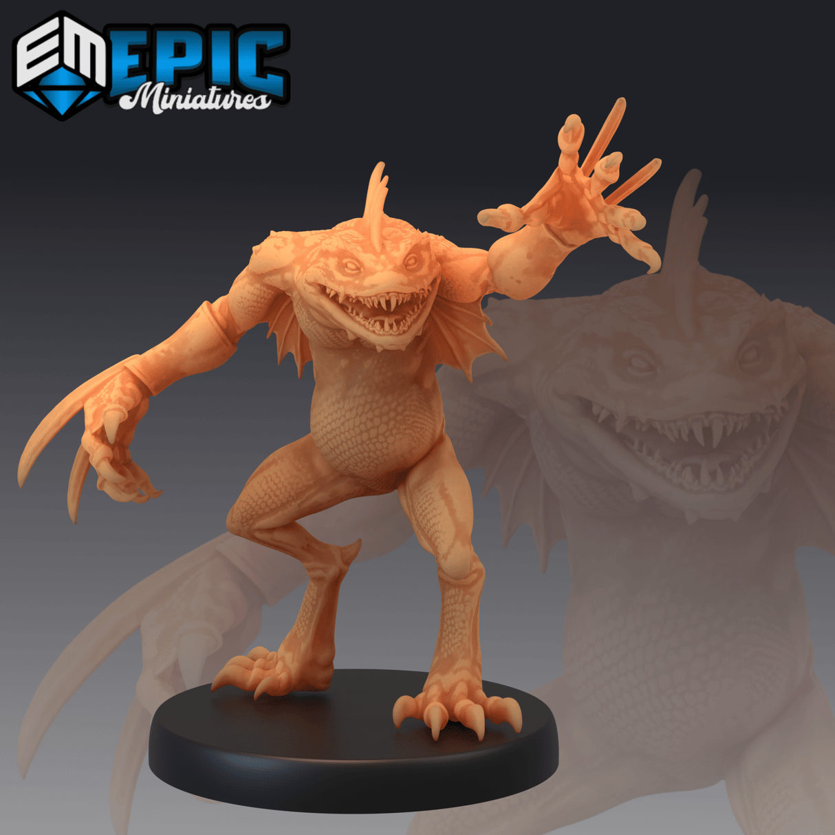 Chaos Toad red slaad Miniature | A - Tabletop RPG & D&D miniature. Perfect for wargaming & collectors