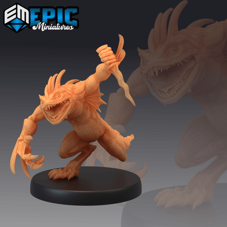 Chaos Toad red slaad Miniature | B - Tabletop RPG & D&D miniature. Perfect for wargaming & collectors