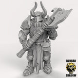 Chaos Warrior with twohanded axes Miniature | A - Tabletop RPG & D&D miniature. Perfect for wargaming & collectors