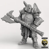 Chaos Warrior with twohanded axes Miniature | C - Tabletop RPG & D&D miniature. Perfect for wargaming & collectors
