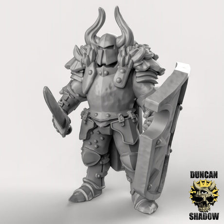Chaos Warrior knight Miniature | C - Tabletop RPG & D&D miniature. Perfect for wargaming & collectors