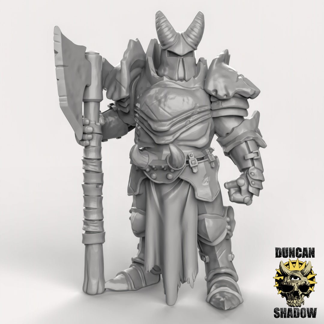 Chaos Warrior Miniature - D - 32mm