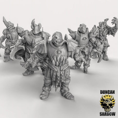 Chaos Warrior Miniature | Set of 5 - Tabletop RPG & D&D miniature. Perfect for wargaming & collectors