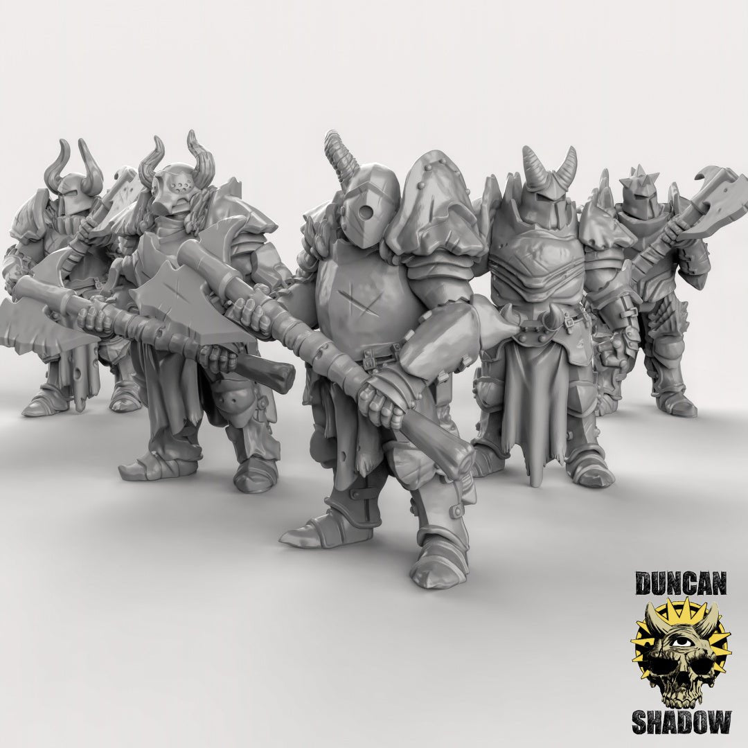 Chaos Warrior Miniature - Set of 5 - 32mm