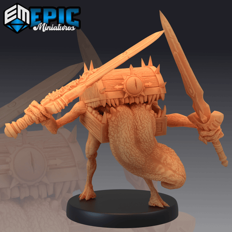 Chest Mimic Miniature Set | C - Tabletop RPG & D&D miniature. Perfect for wargaming & collectors
