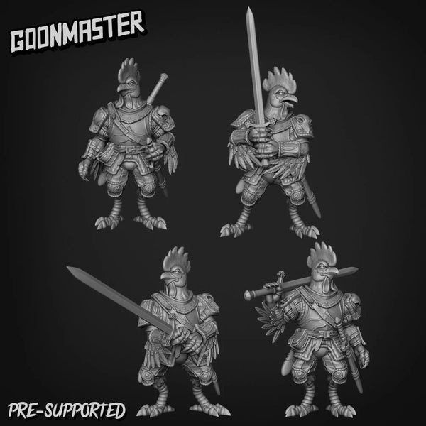 Chicken Fighter Miniature | Top right - Tabletop RPG & D&D miniature. Perfect for wargaming & collectors