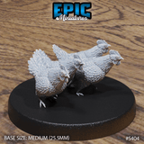 Chicken Swarm Miniature | A - Tabletop RPG & D&D miniature. Perfect for wargaming & collectors