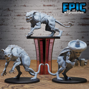 Chubacabra Miniature | Set of 3 - Tabletop RPG & D&D miniature. Perfect for wargaming & collectors