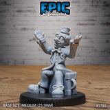 Circus Clown Character Set Miniature | A - Tabletop RPG & D&D miniature. Perfect for wargaming & collectors