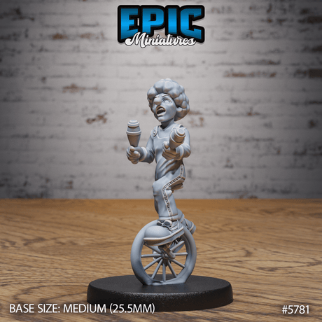 Circus Clown Character Set Miniature | B - Tabletop RPG & D&D miniature. Perfect for wargaming & collectors