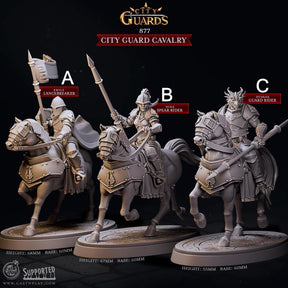 City Guard Cavalry Miniature | A - Tabletop RPG & D&D miniature. Perfect for wargaming & collectors
