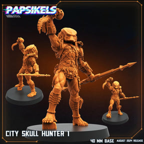 City Skull Hunter Miniature | City Hunter A - Tabletop RPG & D&D miniature. Perfect for wargaming & collectors