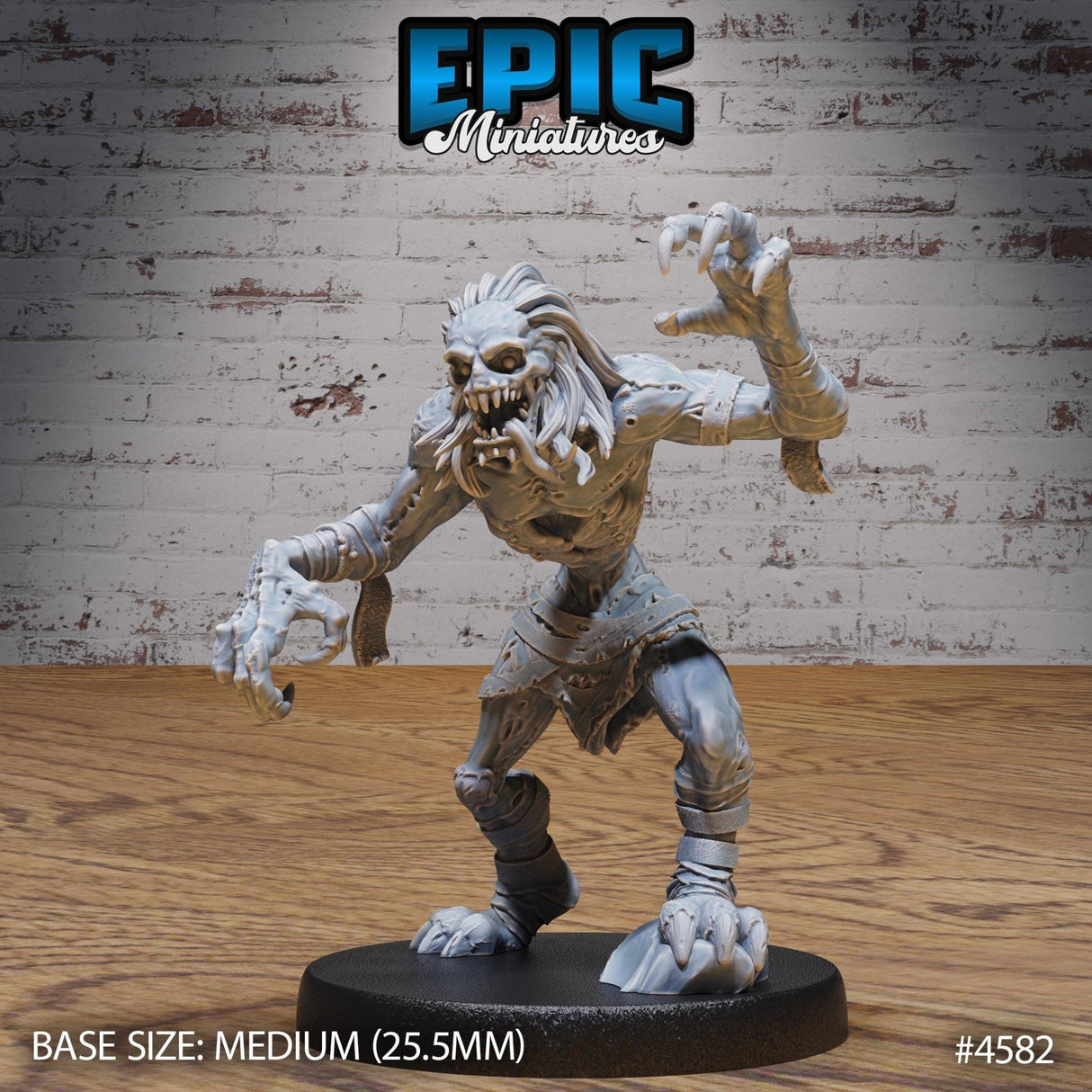 Classic Ghoul Miniature | 4582 - Tabletop RPG & D&D miniature. Perfect for wargaming & collectors