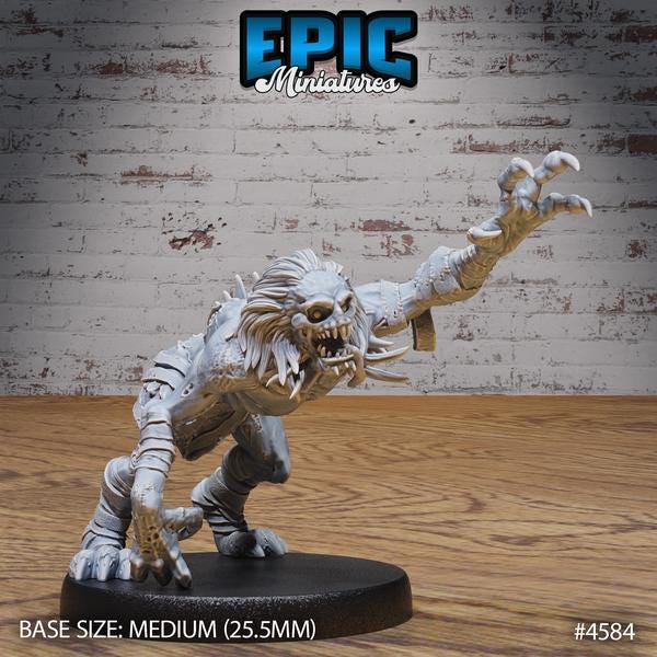 Classic Ghoul Miniature | 4584 - Tabletop RPG & D&D miniature. Perfect for wargaming & collectors