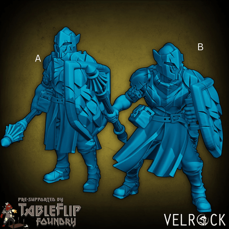 Cleric Miniature | Set of 2 - Tabletop RPG & D&D miniature. Perfect for wargaming & collectors