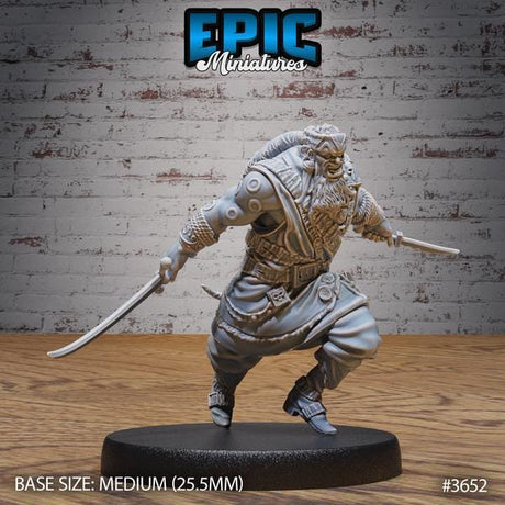 Coast Bandit Miniature | 3652 - Tabletop RPG & D&D miniature. Perfect for wargaming & collectors