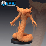 Cobra Folk Miniature | A - Tabletop RPG & D&D miniature. Perfect for wargaming & collectors
