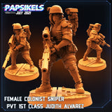 Colonial Marine Fireteam Miniature | A - Tabletop RPG & D&D miniature. Perfect for wargaming & collectors