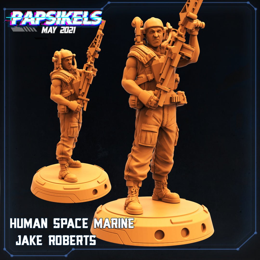 Colonial Marine Fireteam Miniature | Set of 5 - Tabletop RPG & D&D miniature. Perfect for wargaming & collectors