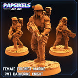 Colonial Marine Fireteam Miniature | B - Tabletop RPG & D&D miniature. Perfect for wargaming & collectors