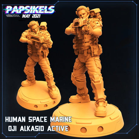 Colonial Marine Fireteam Miniature | Set of 5 - Tabletop RPG & D&D miniature. Perfect for wargaming & collectors